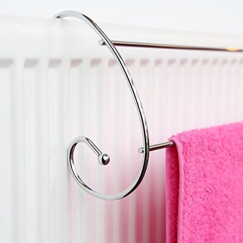 Set of 2 Chrome Radiator Towel Rail Rack Stand Indoor Clothes Dryer Twin Pack